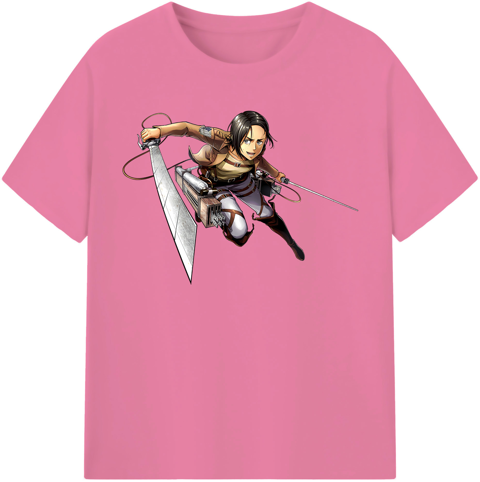 （画像用） 進撃の巨人 Attack on Titan 綿100％半袖Tシャツ（フロントプリント）
